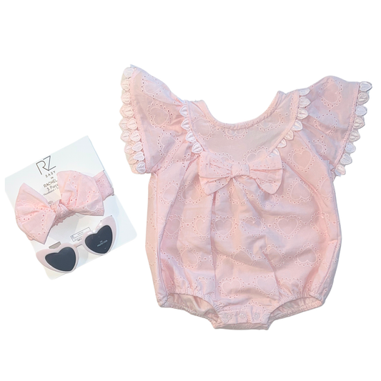 Heart Bubble Romper Set