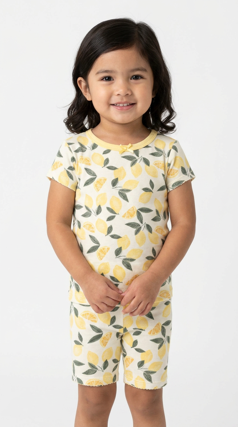 Lemons Shorts Pajama Set