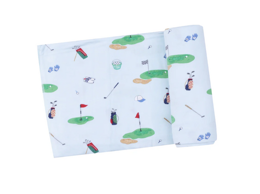 Swaddle Blanket - Golf Things Blue - 45X45