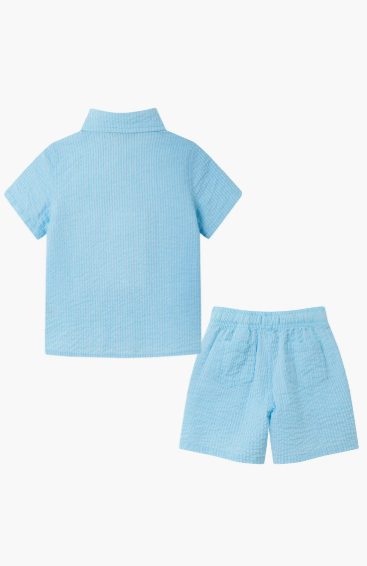 Boys Seersucker Set | Bel Air Blue