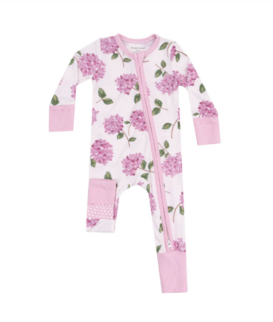 2 Way Zipper Romper - Hydrangeas