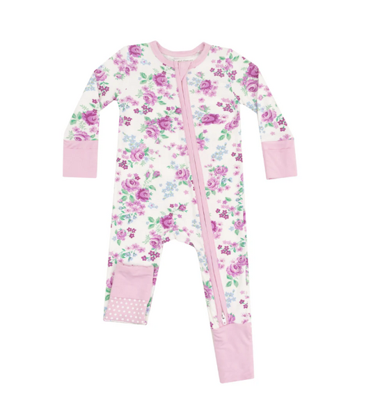 2 Way Zipper Romper - Cute Little Roses