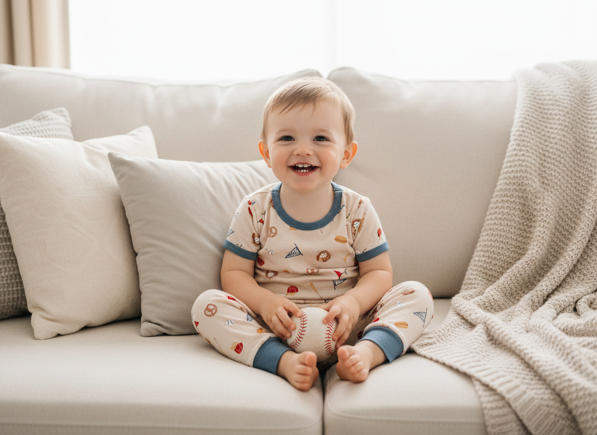Let's Play Ball! Short Sleeve Pajama Set