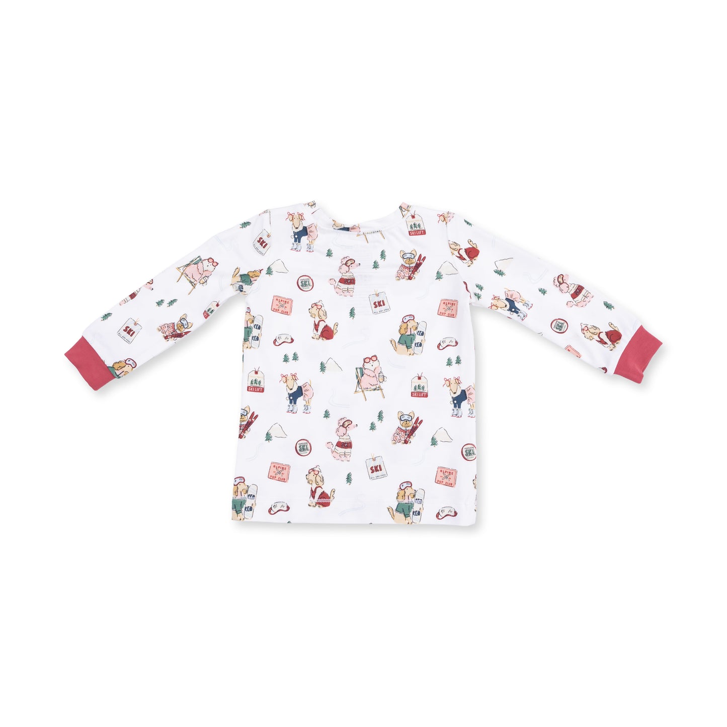 Winter Sports Dogs Pink - Long Sleeve Loungewear Set