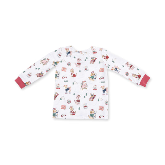 Winter Sports Dogs Pink - Long Sleeve Loungewear Set