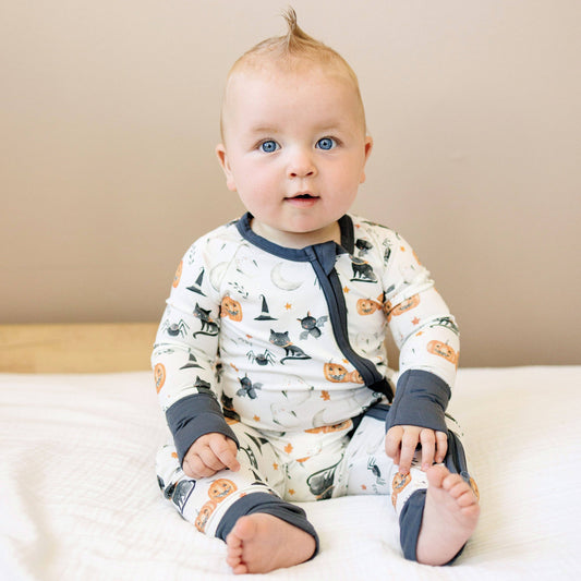 Boo Crew Bamboo Zippy Romper Halloween Baby Pajamas PJs