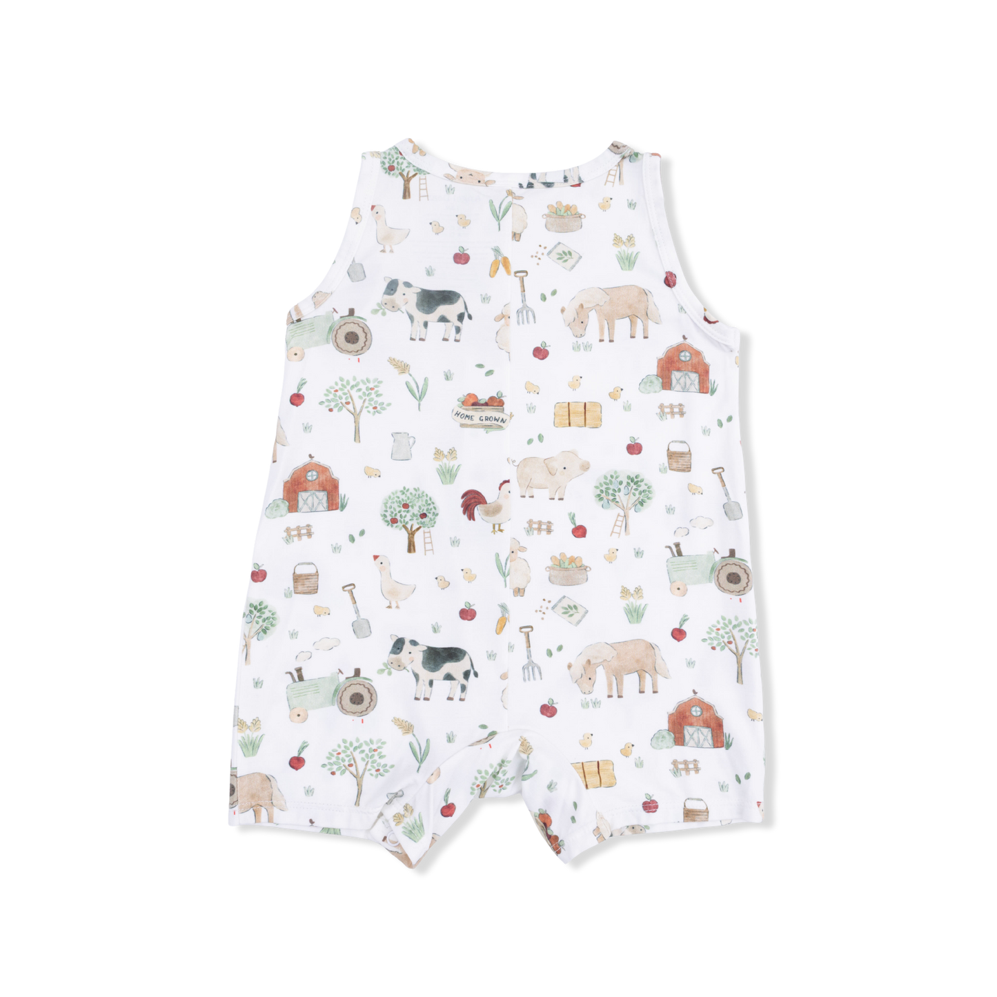 Cute Farm Animals Uni - Sleeveless Shortie Romper