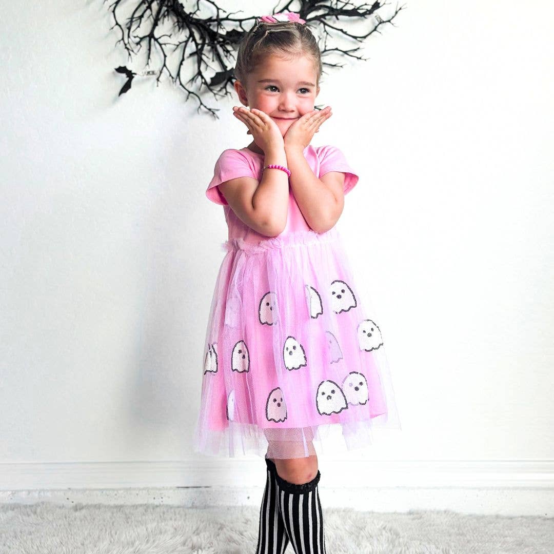 Girly Ghost Halloween Bow Clip - Kids Halloween Hair Clip