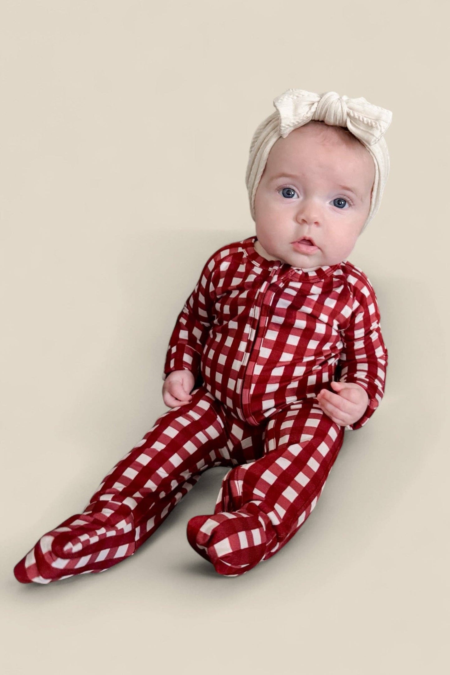 PEPPERMINT PLAID DREAM ROMPER