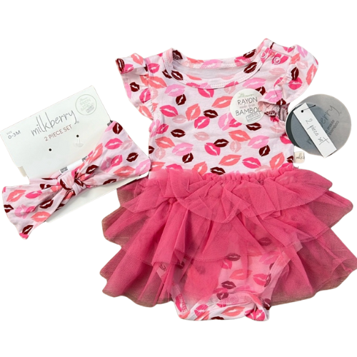 Kisses Tulle Bodysuit and Headband Set