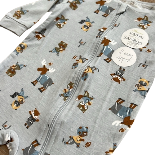 Touchdown! Bamboo Footie with Hat