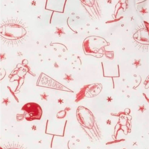 Game Day White Red Football Modal Magnetic Footie