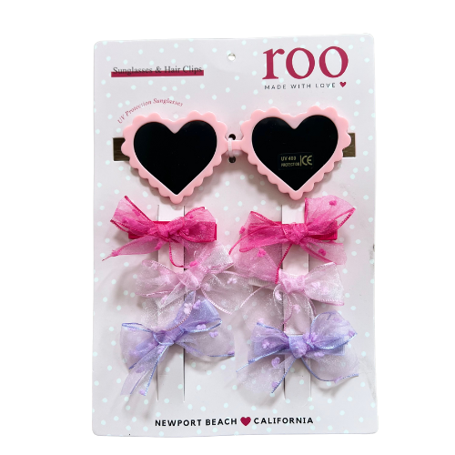 Baby Girl Sunglasses and Bows Set