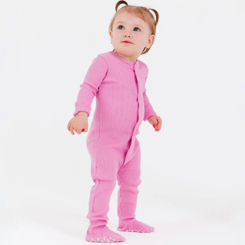 Mauve Organic Cotton Modal Magnetic Footie
