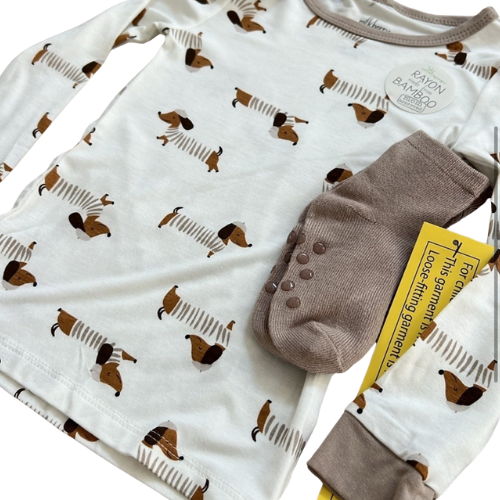 Frenchie Dogs Long Sleeve Pajama Set