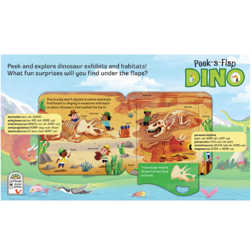 Dinos Peek a Flap Board Book