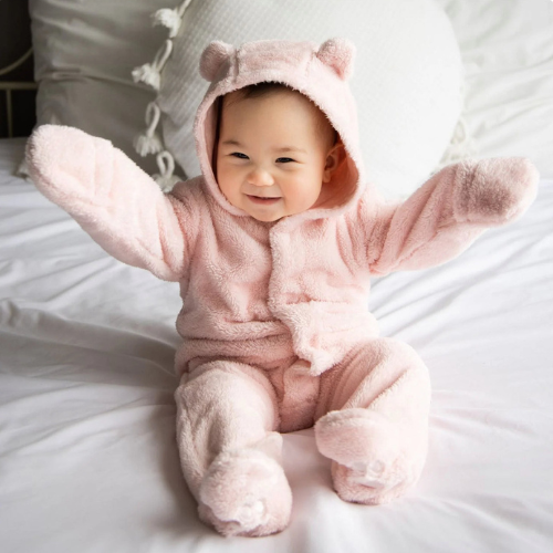 Pink Blossom Minky Magnetic Pram