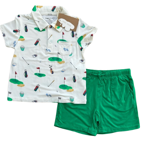 Golf Bamboo Polo Shirt and Short Set