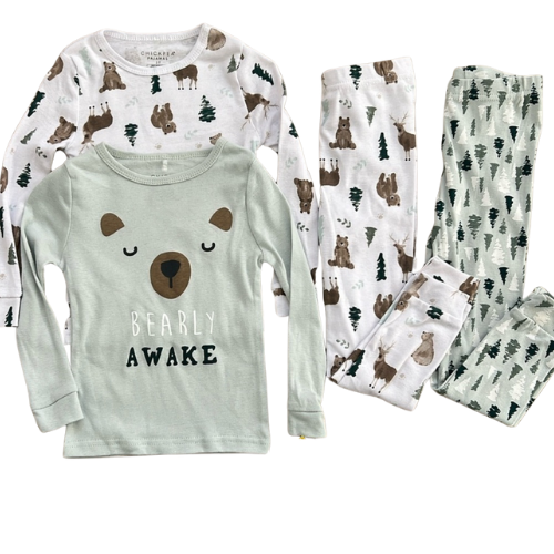 Bearly Awake 4 Piece Pajama Set