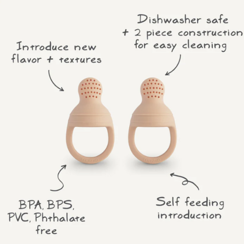 Silicone Fresh Food Feeder 2 Pack Blush