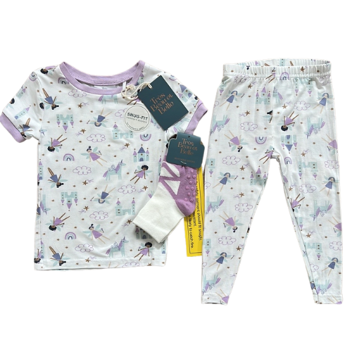 Fairies and Unicorns Oh My! Bamboo Pajama Set with Socks