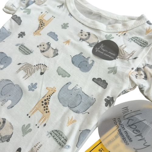 Safari Animals Short Sleeve Bamboo Pajama Set