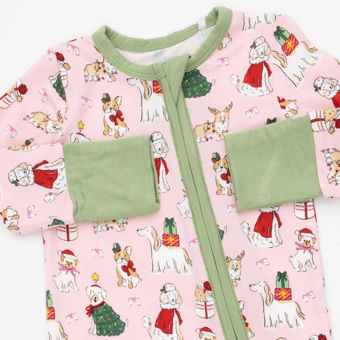 Christmas Dogs Pink - Convertible Romper