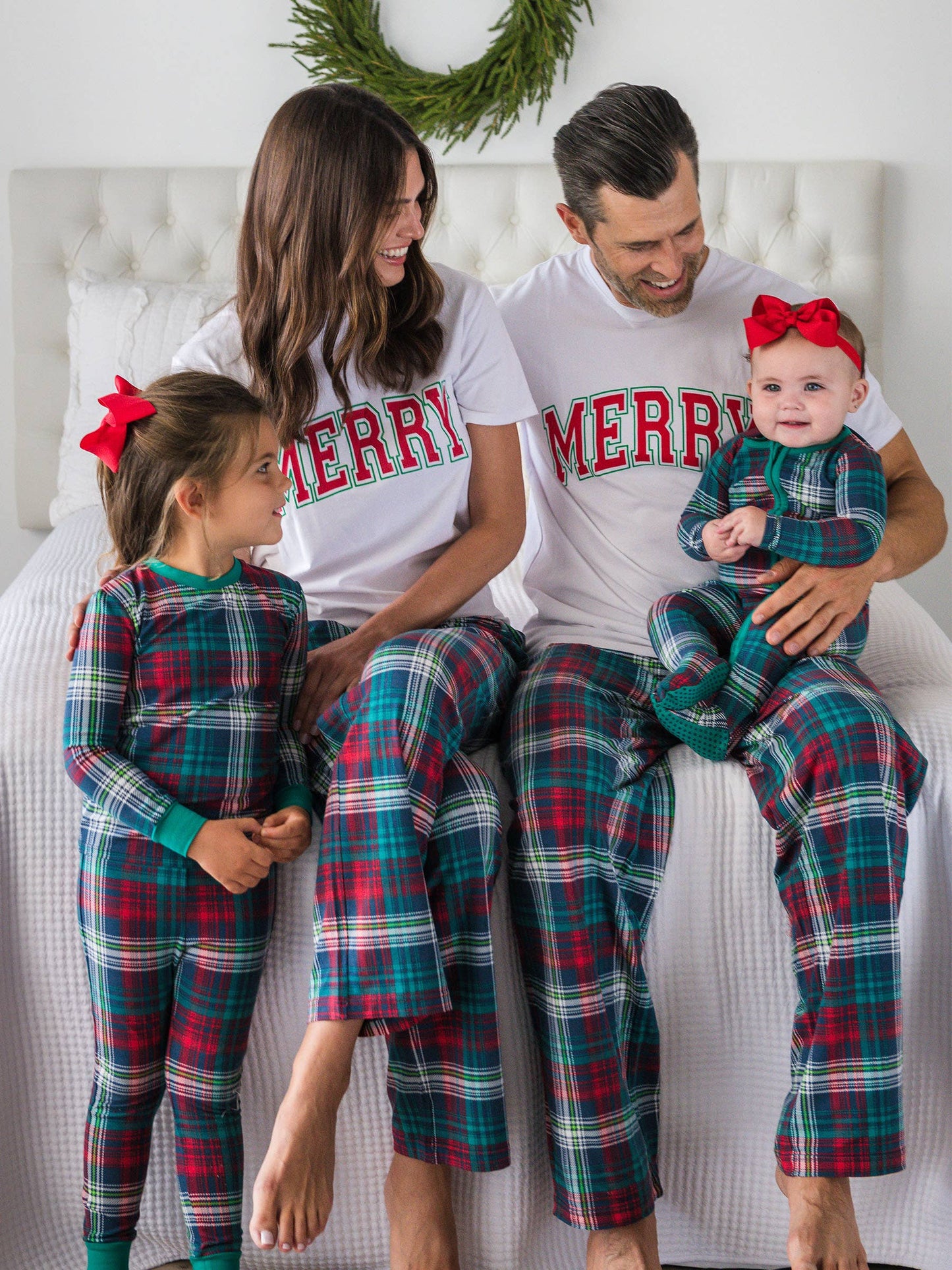 SoftSnooze™ Baby Cotton Modal Christopher Plaid Footed One Piece Pajama