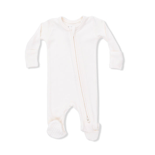 Solid Sugar Swizzle - 2 Way Zipper Footie