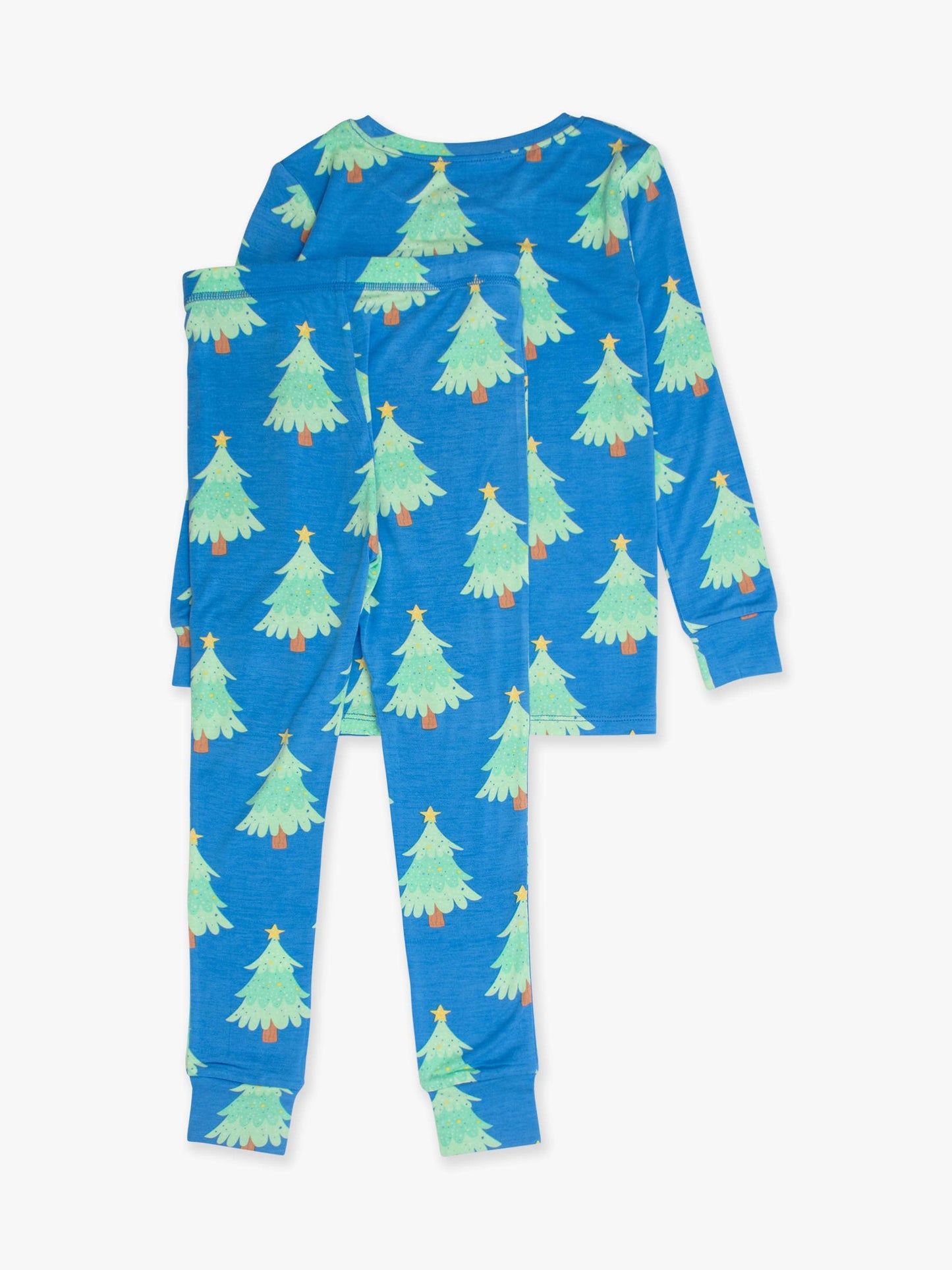 SoftSnooze™ Kids Bamboo Viscose Blue Twinkling Trees Long Sleeve Pajama Set