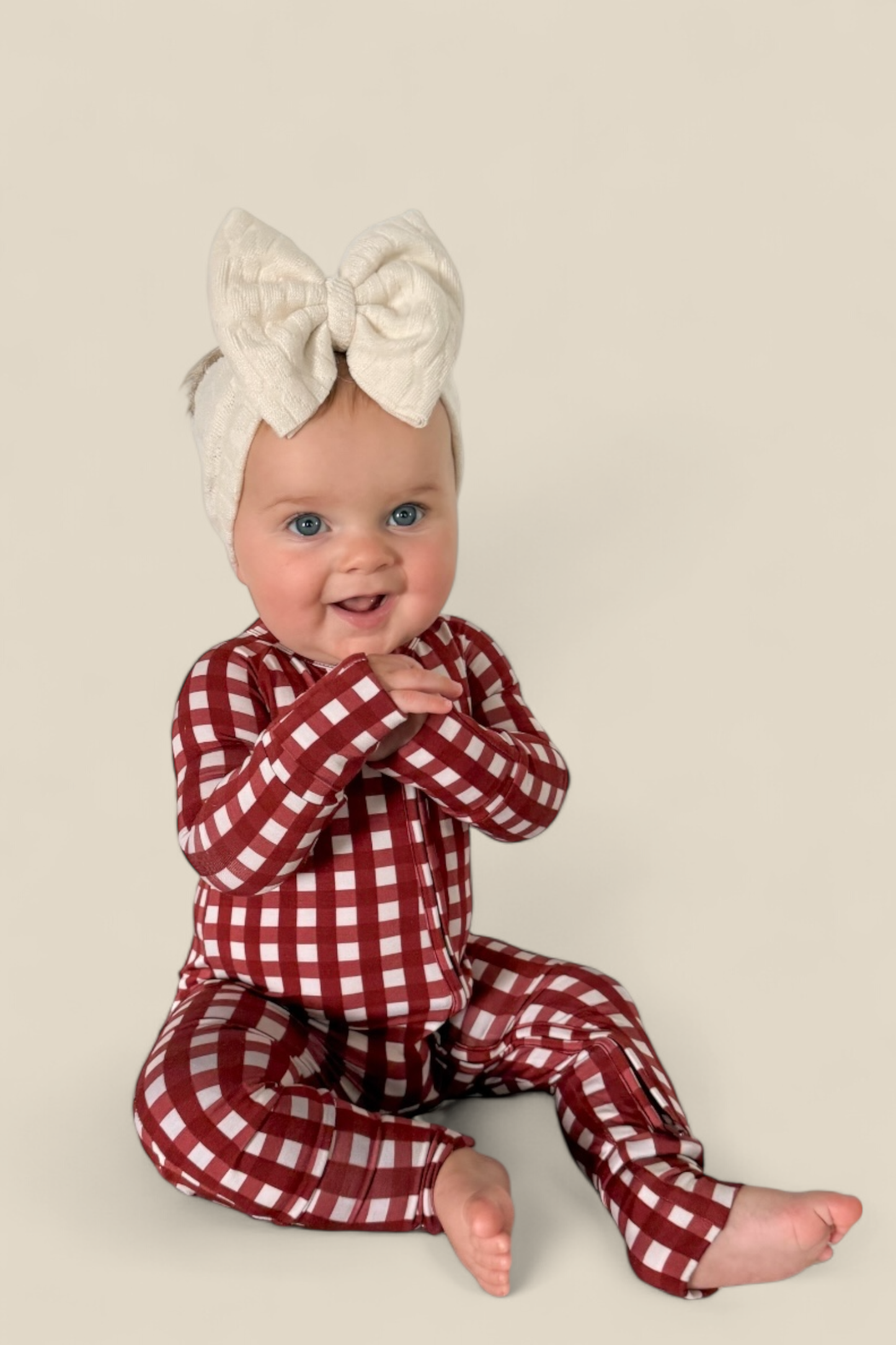 PEPPERMINT PLAID DREAM ROMPER