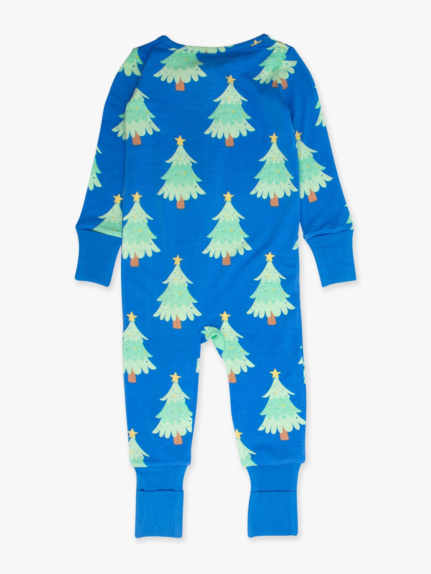 SoftSnooze™ Baby Bamboo Viscose Blue Twinkling Trees Convertible One Piece Footie Pajama