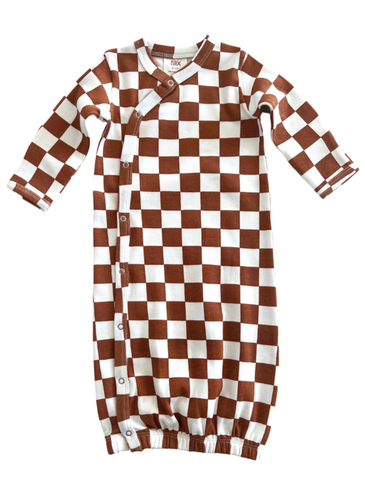 Stracciatella Checkerboard / Organic Gown (Baby - Kids)