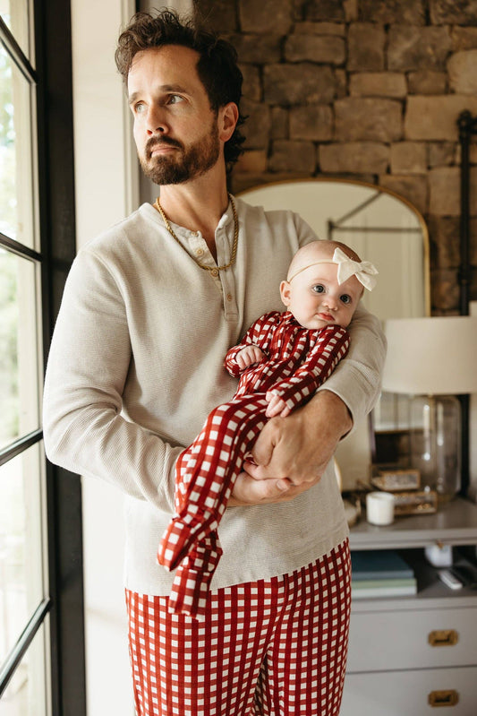 PEPPERMINT PLAID DREAM ROMPER