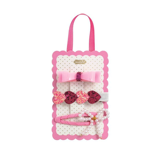 Light Pink Valentine's Hair Clip Set