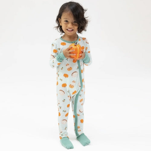 2 Way Zipper Romper - Pumpkin Spice Latte