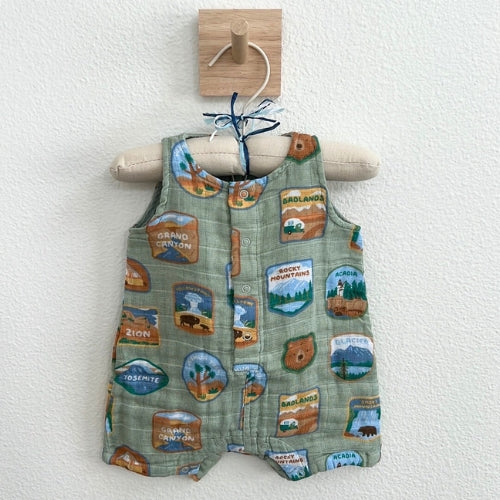 National Park Patches Organic Cotton Shortie Romper