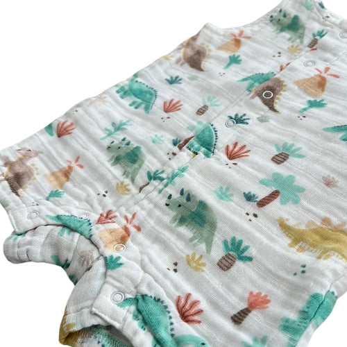 Dino Print Organic Cotton Shortie Romper