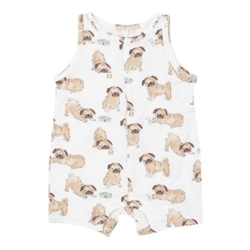 Pugs Bamboo Shortie Romper