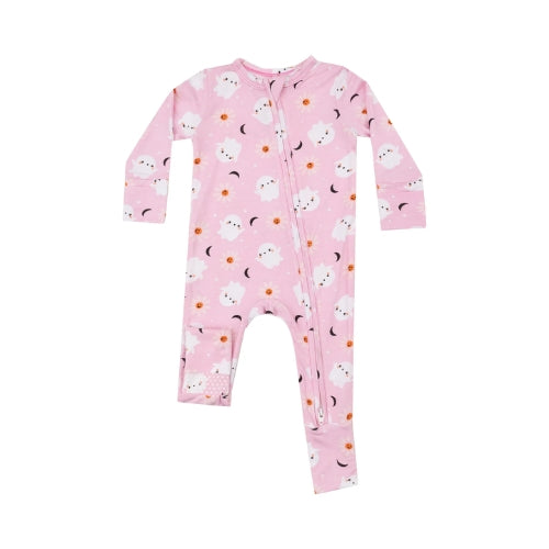 2 Way Zipper Romper - Spooky Ghosts