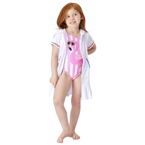 Flamingo One Piece Swimsuit with Coverup