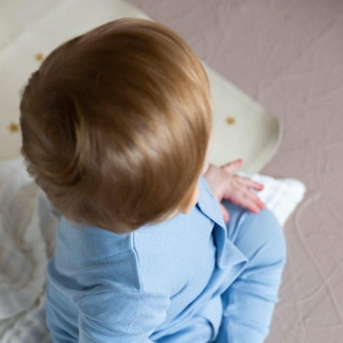 Dusk Blue Organic Cotton Magnetic Footie