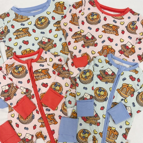 Pink Waffly Cute Zip Jam