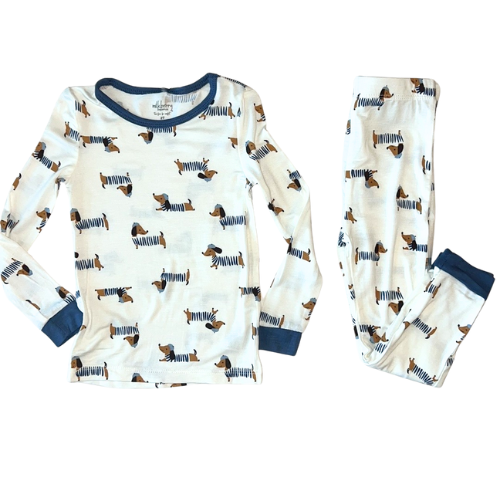 Frenchie Dogs Navy Long Sleeve Pajama Set
