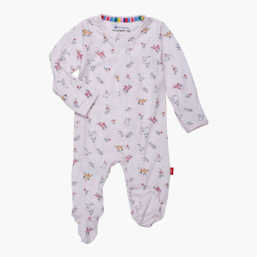 Woodsy Tale Girls Modal Magnetic Footie