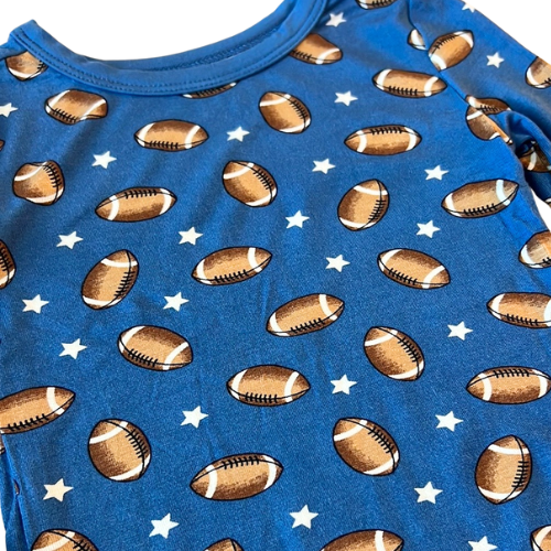 Football Star Long Sleeve Bamboo Pajama Set