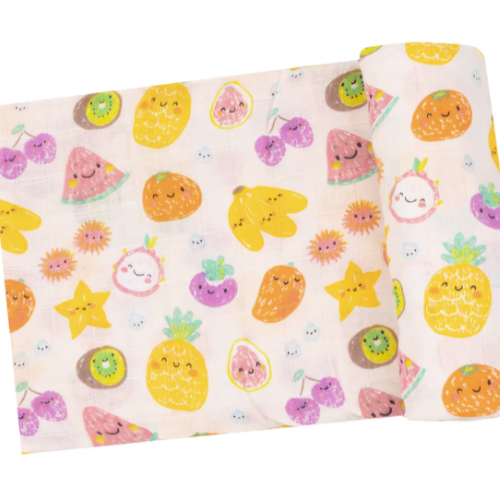 Swaddle Blanket - Tropical Market Fruit - 47X47