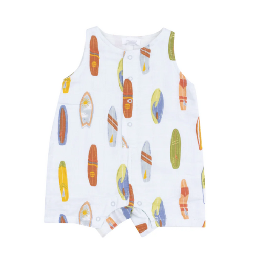 Sleeveless Shortie Romper - Vintage Surfboards