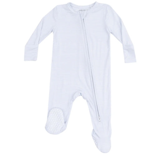 2 Way Zipper Footie - Stripe Classic Blue
