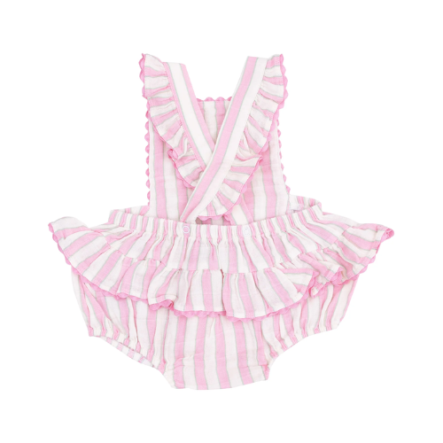 Ric-Rac Ruffle Sunsuit - Candy Stripe